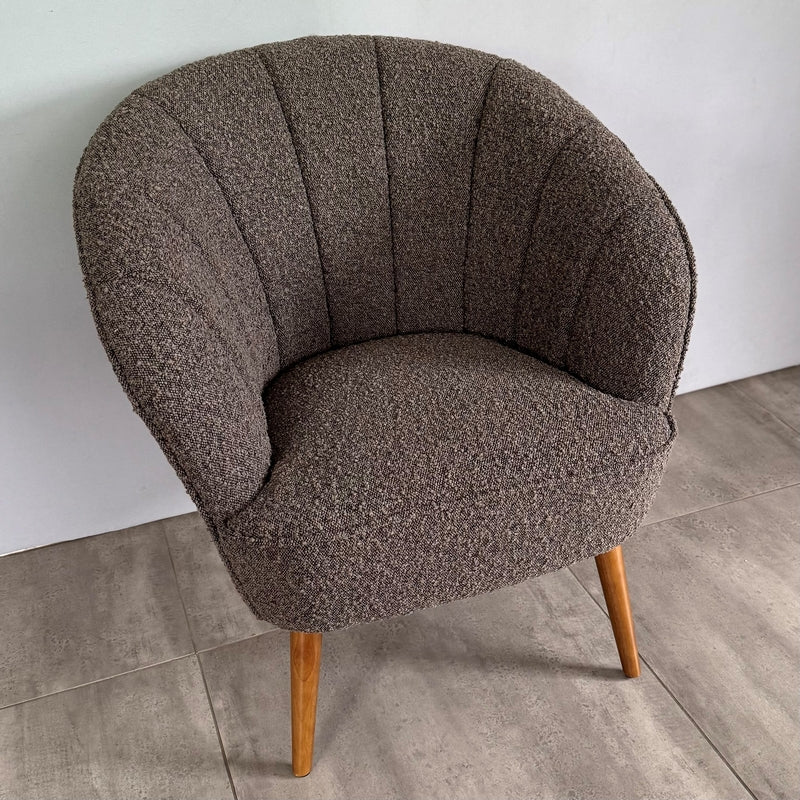 Claude Boucle Casual Armchair - Coffee