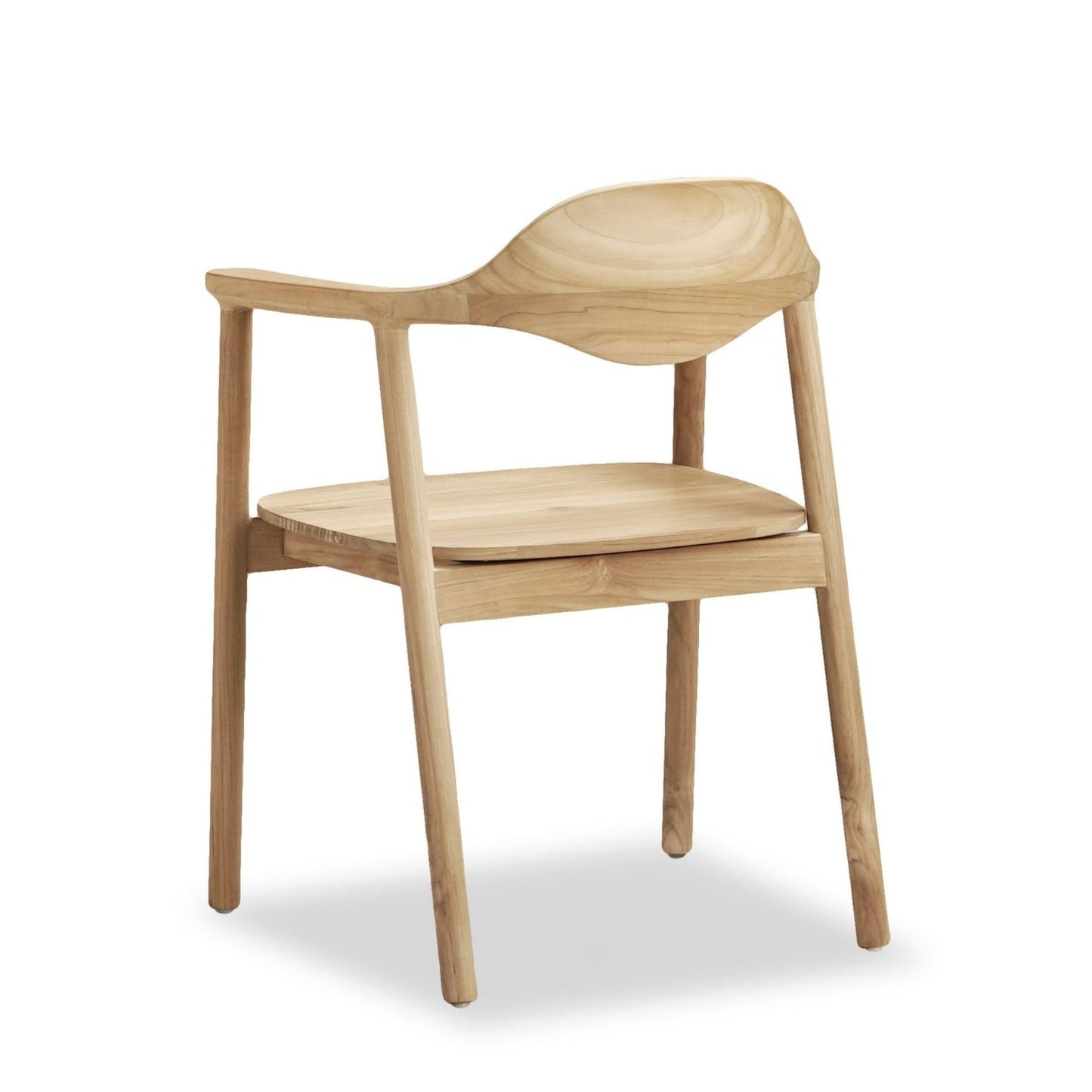Amore Teak Dining Chair with Arms - Natural