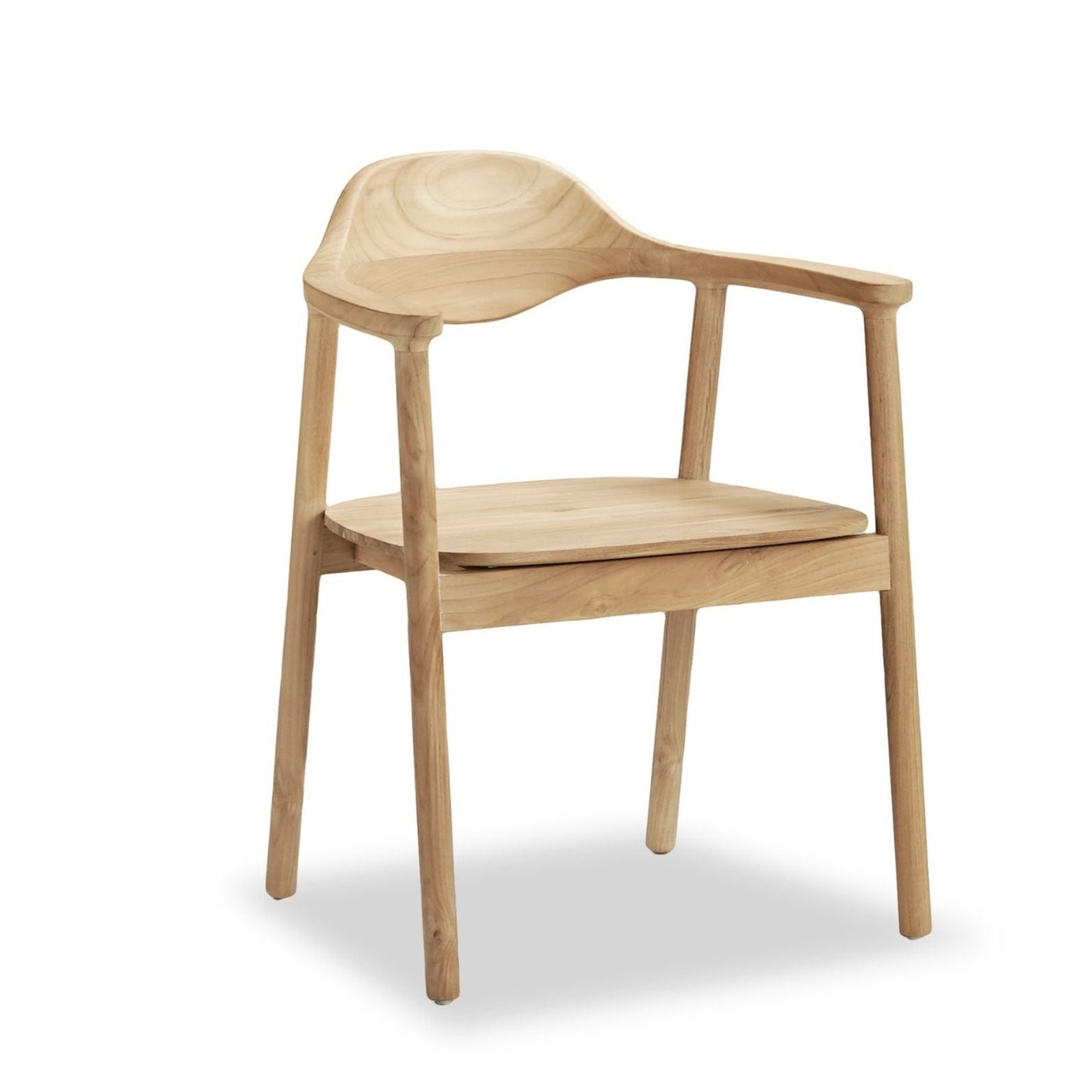 Amore Teak Dining Chair with Arms - Natural