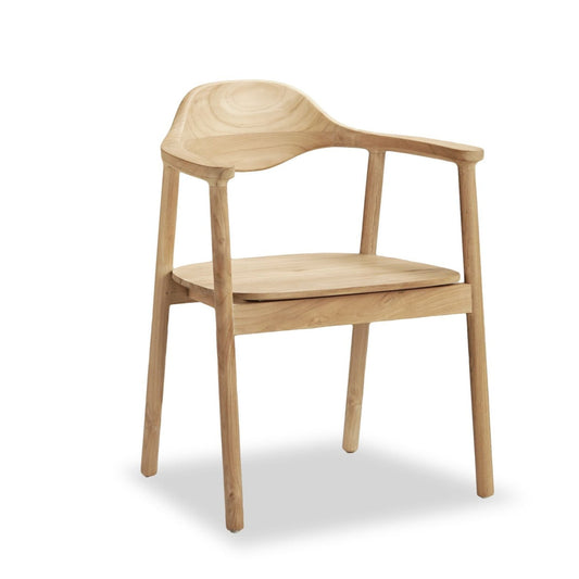 Amore Teak Dining Chair with Arms - Natural