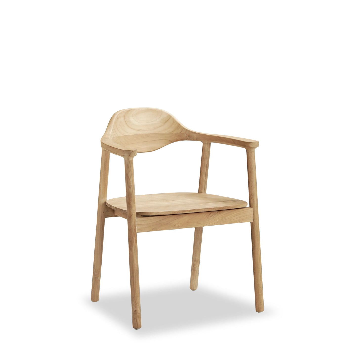 Amore Teak Dining Chair with Arms - Natural