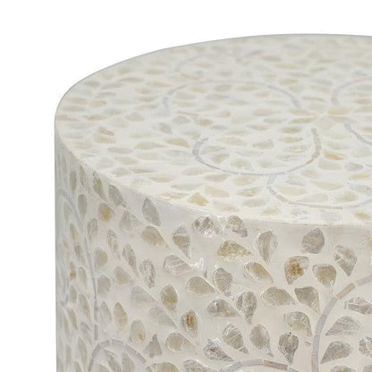 Round Accent Table - White