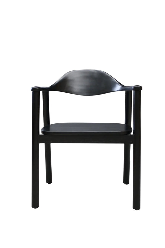 Amore Teak Dining Chair with Arms - Black