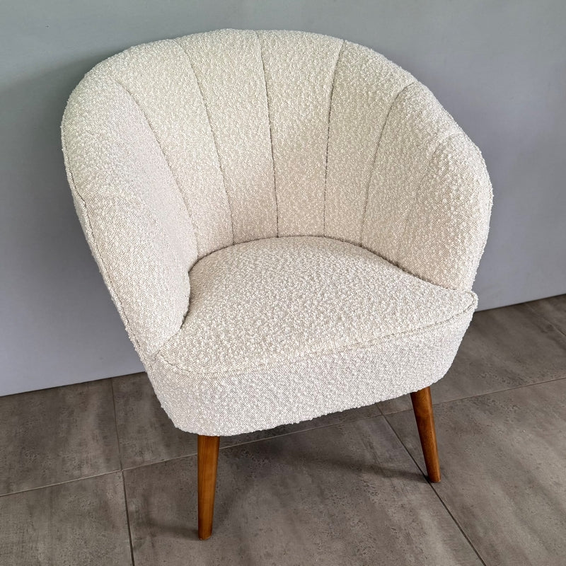 Claude Boucle Casual Armchair - Wheat