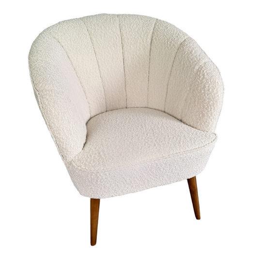 Claude Boucle Casual Armchair - Wheat