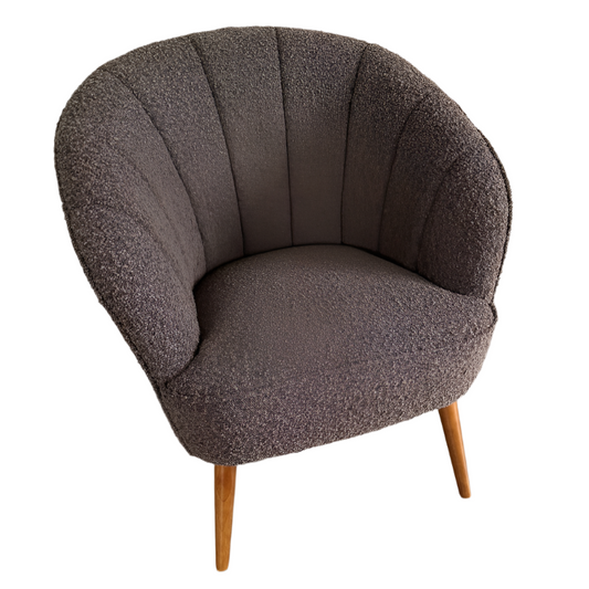 Claude Boucle Casual Armchair - Coffee