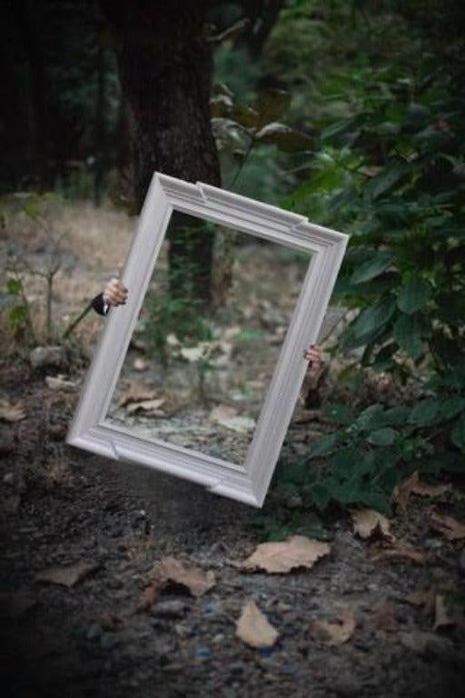 Deco Stone-Grey Mirror