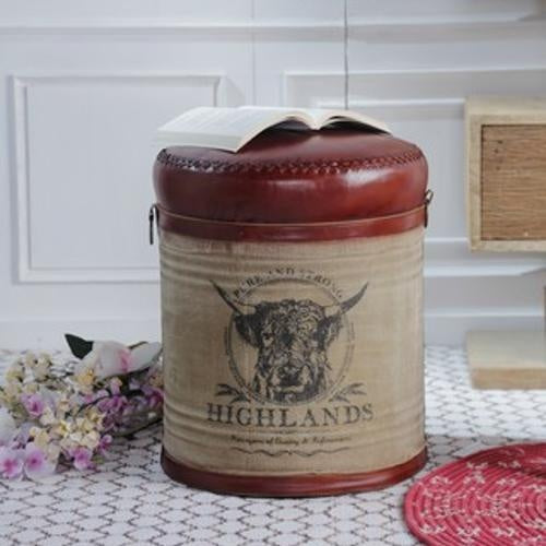 Leather Ottoman